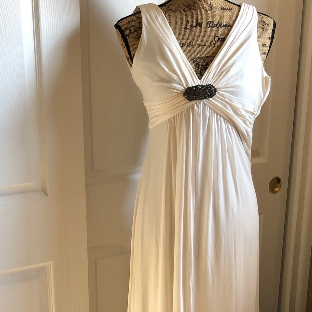 BCBGMaxAzria Embellished Empire Waist Gown